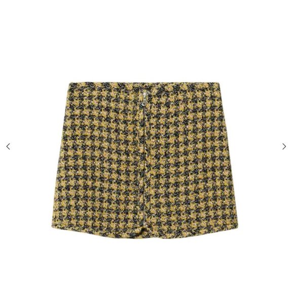 Mango Tweed skirt with zipper - Picture 2 of 9